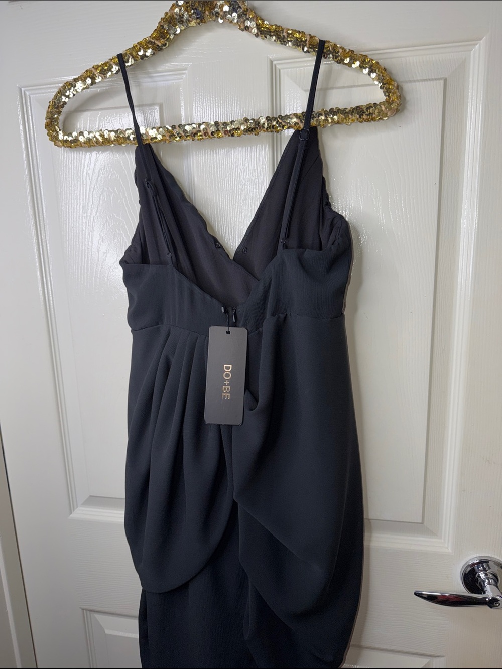 DO+BE Black High-Low Draped Wrap Skirt - Picture 6 of 6